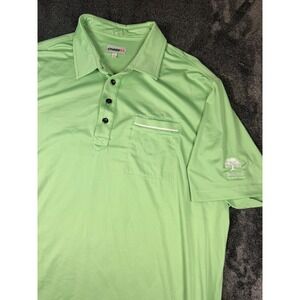 Chase54 Mens XL Green Oakhurst‎ Country Club Performance Golf Polo Shirt Pocket